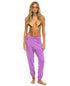 5 Stripe Neon Purple Women's Sweatpant