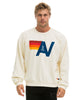 Aviator Nation Logo Sweatshirt Relaxed Vintage White