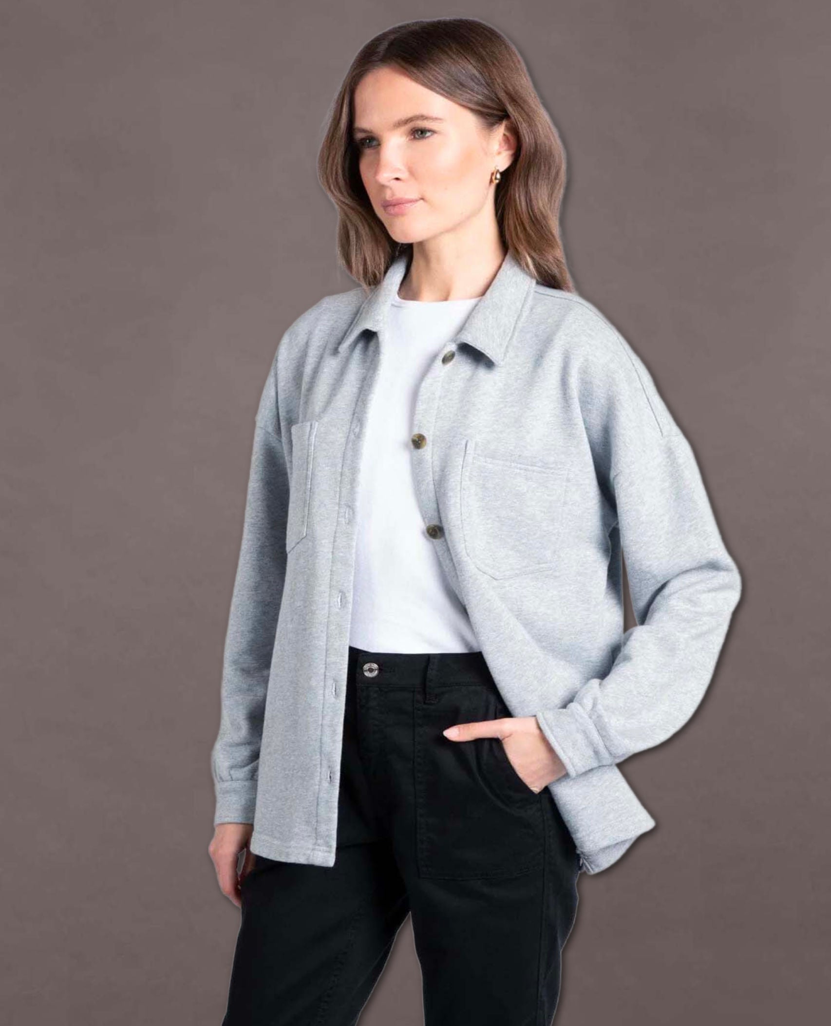 Contessa Long Sleeve Jacket Slate Grey