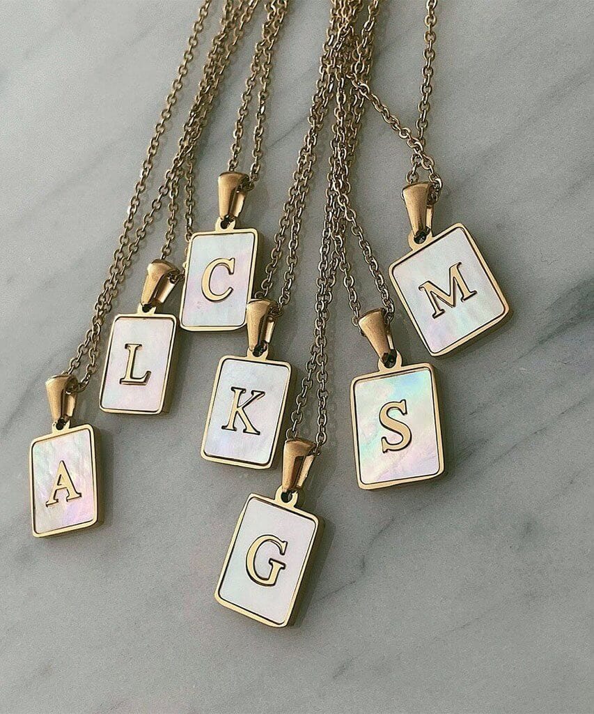 Restocked Initial Shell Necklace