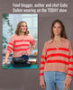 Striped Cotton Cashmere Sweater Pink Flame