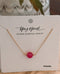 Simple Bead Necklace Punch Pink