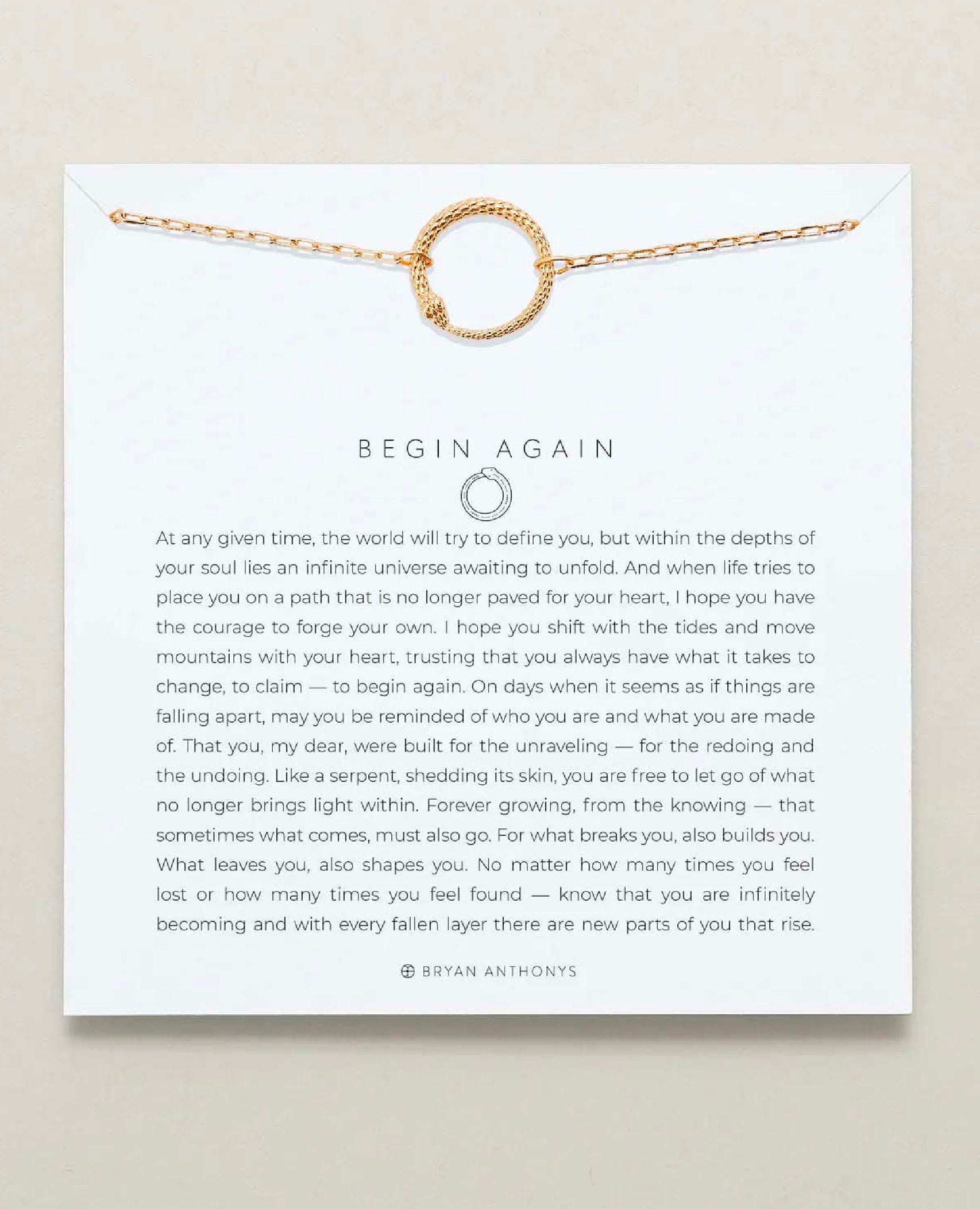 Begin Again Necklace Gold