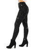 Black Sequin Leggings High Waisted