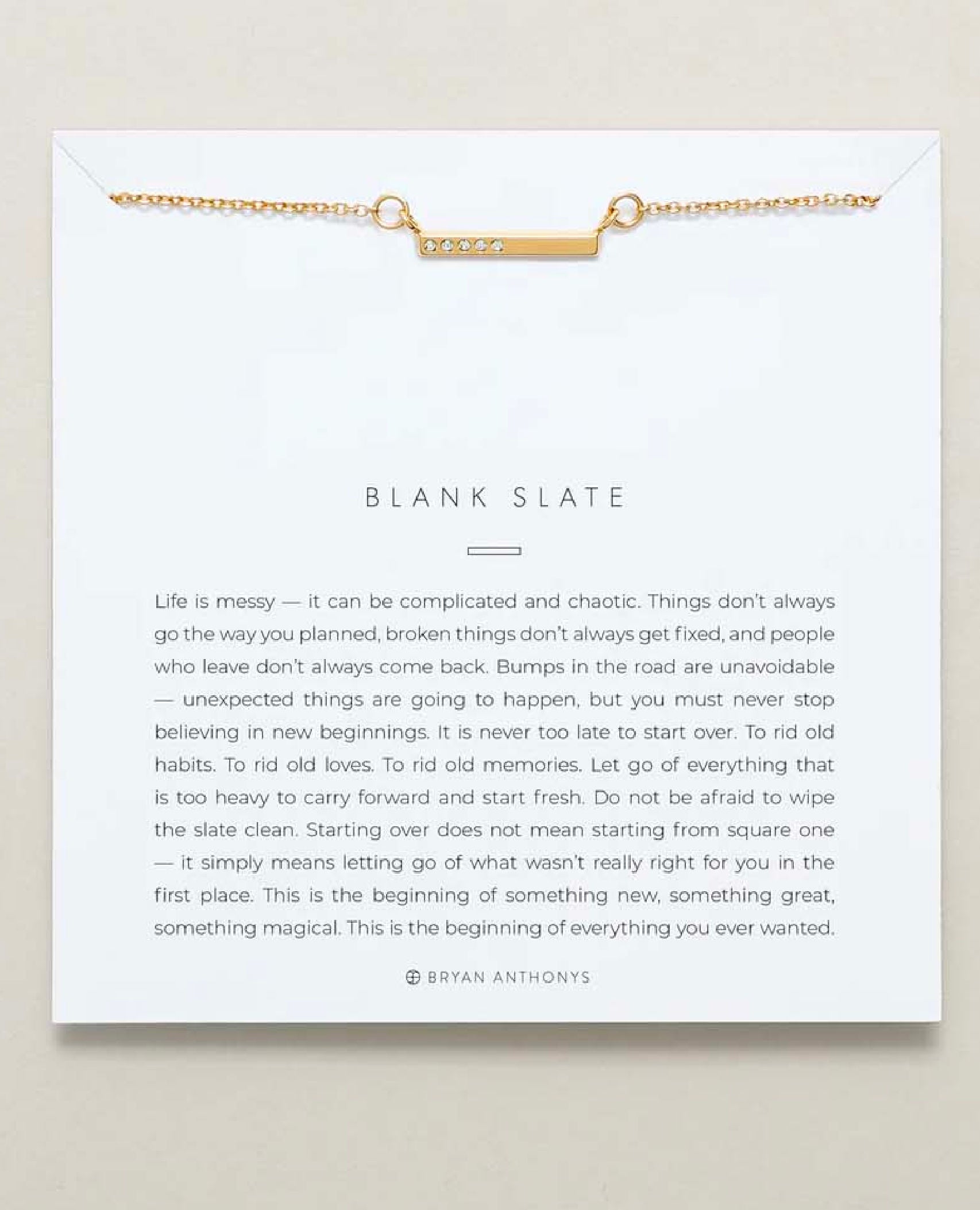 Blank Slate Necklace Gold