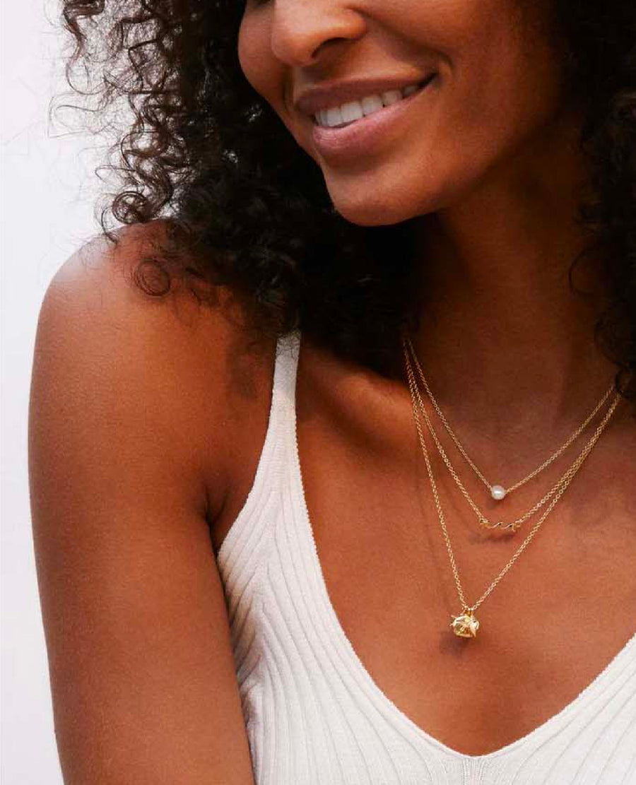 Grit Pearl Necklace 14k Gold