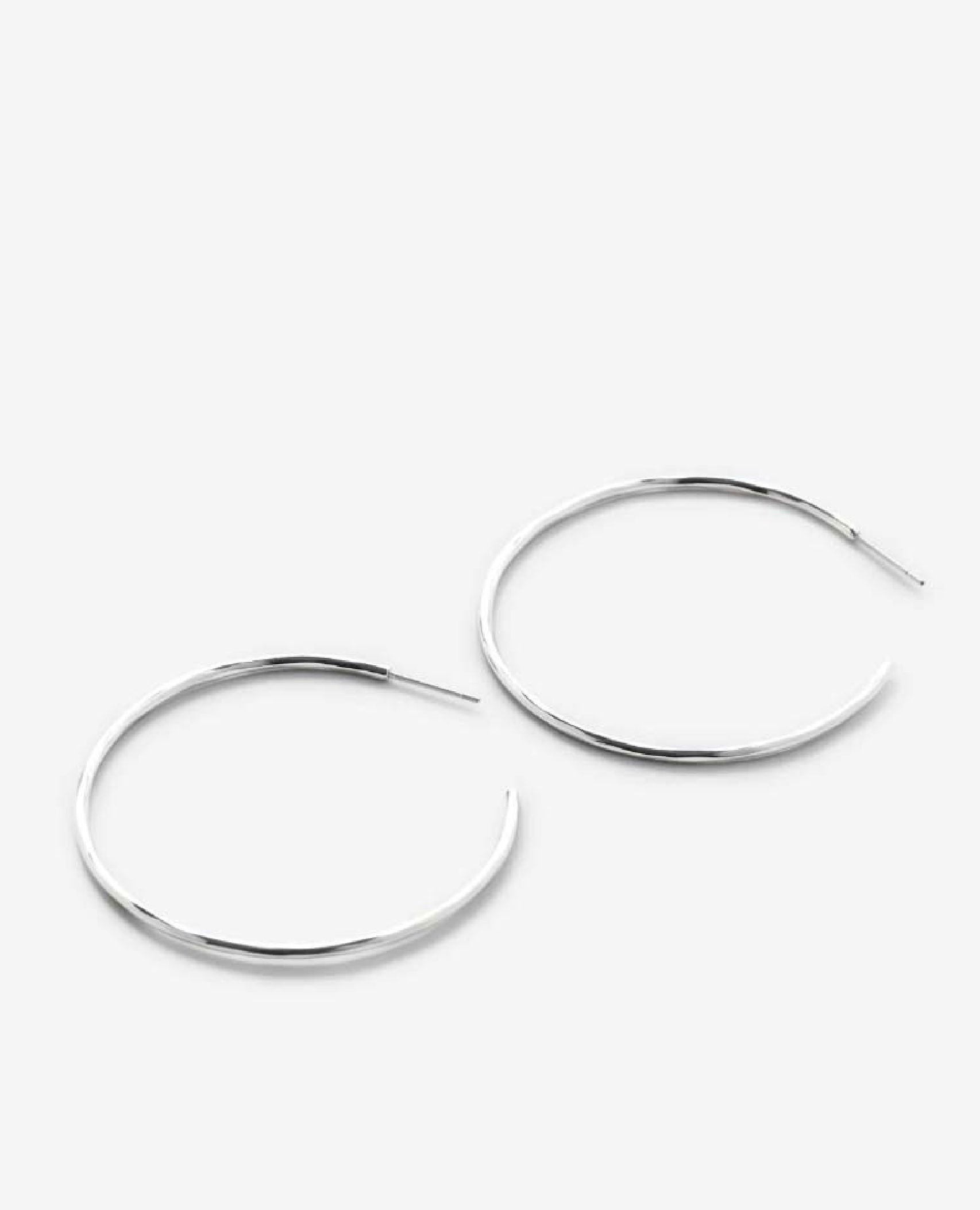 Simplicity Maxi Hoop Earrings Silver
