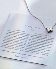 Wings to Fly Icon Necklace Silver