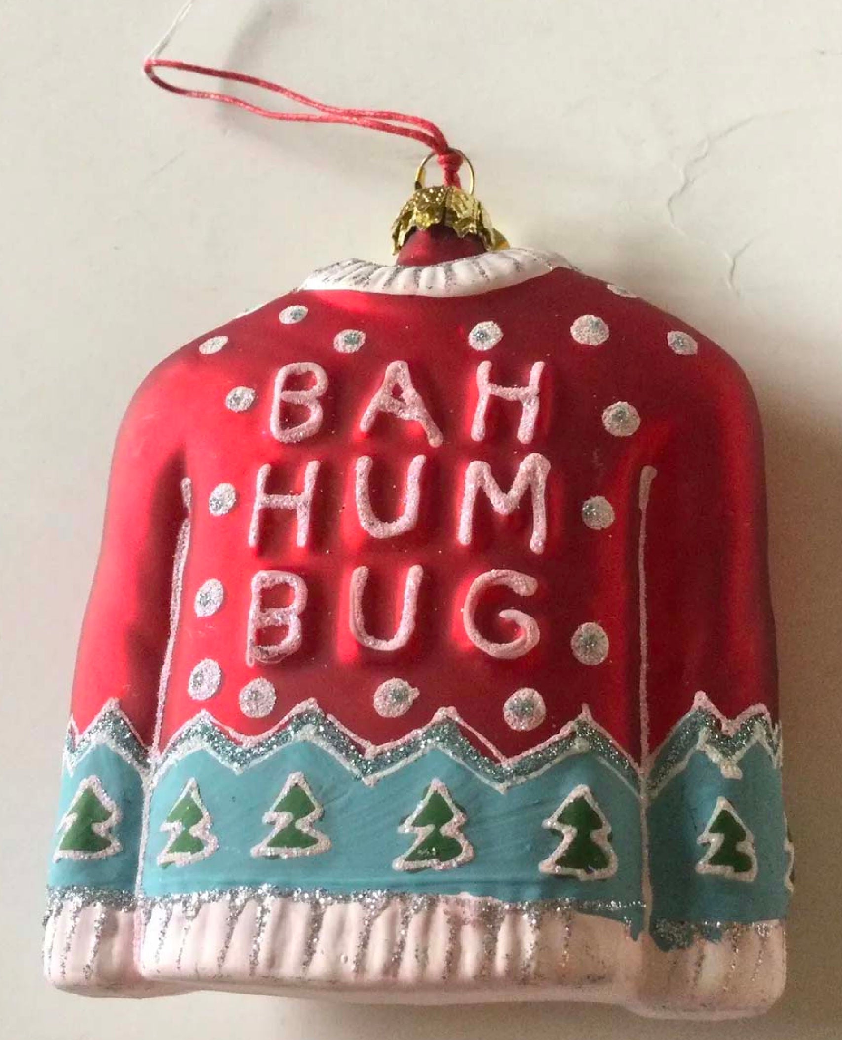 Humbug Sweater Red Ornament
