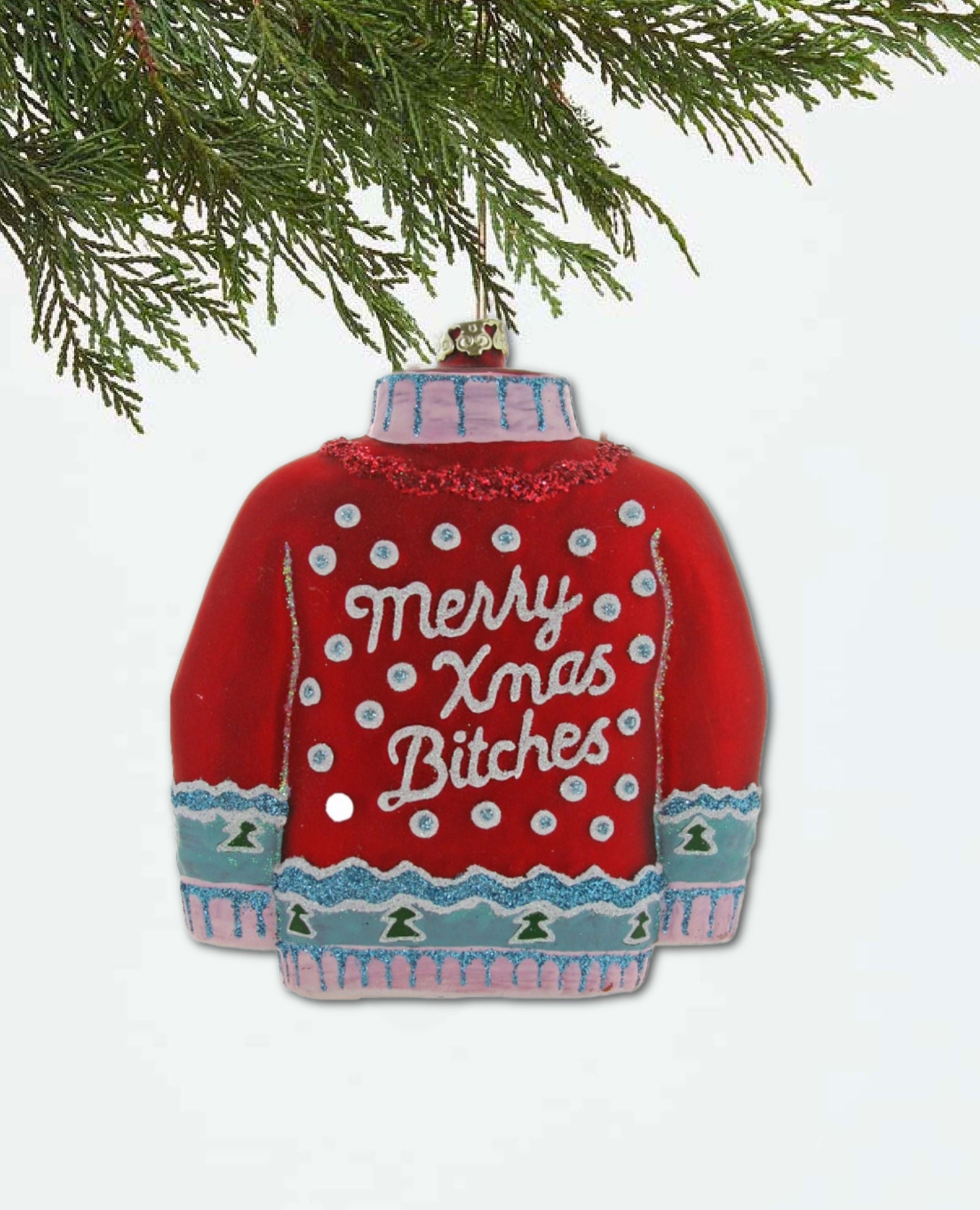 Merry Christmas B*tches Red Ornament
