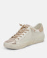 Zina Plush Sneakers White Gold Leather