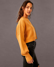 Easy Street Cropped Pullover Golden Squash