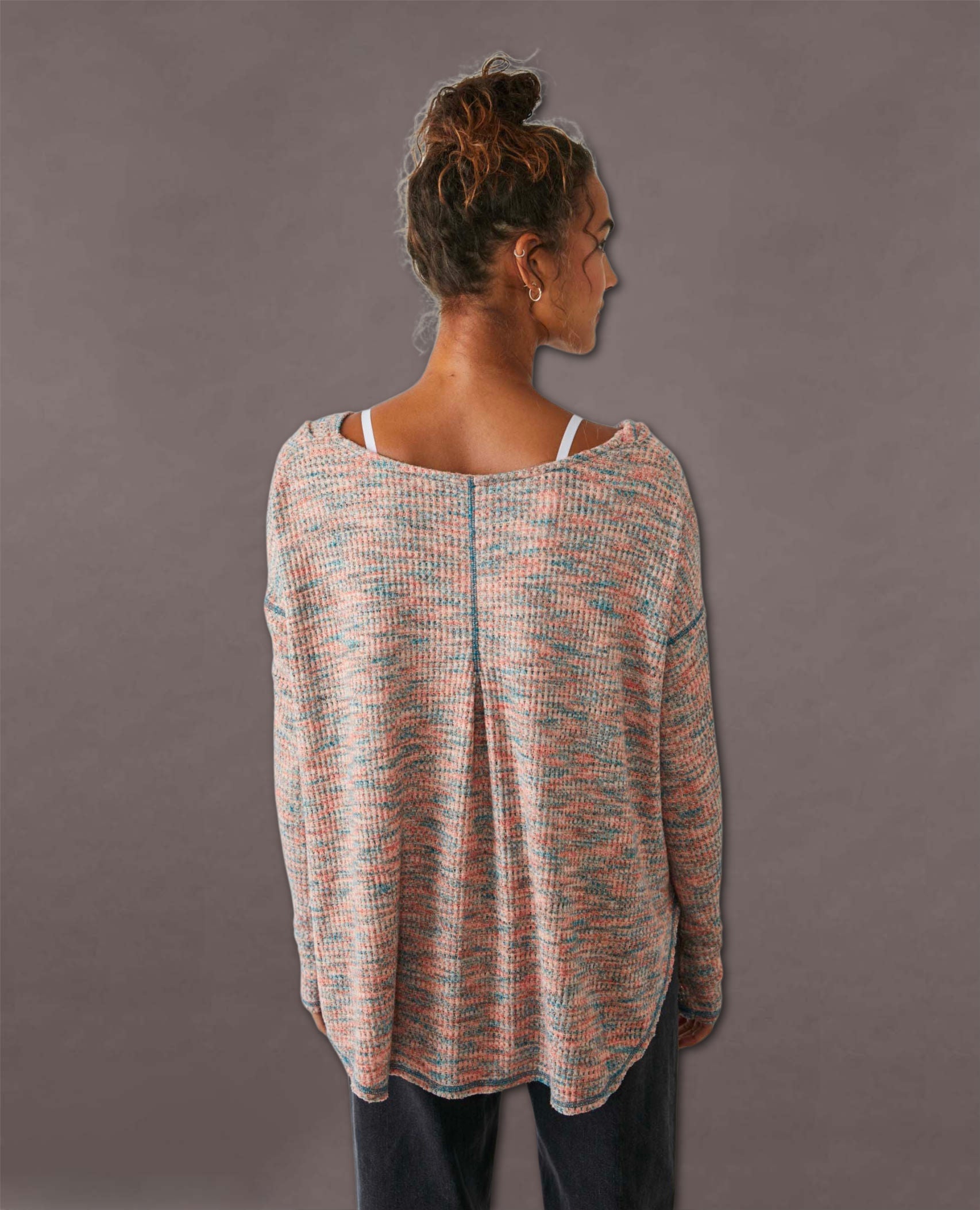 Misty Sweater Button Top Retro Combo