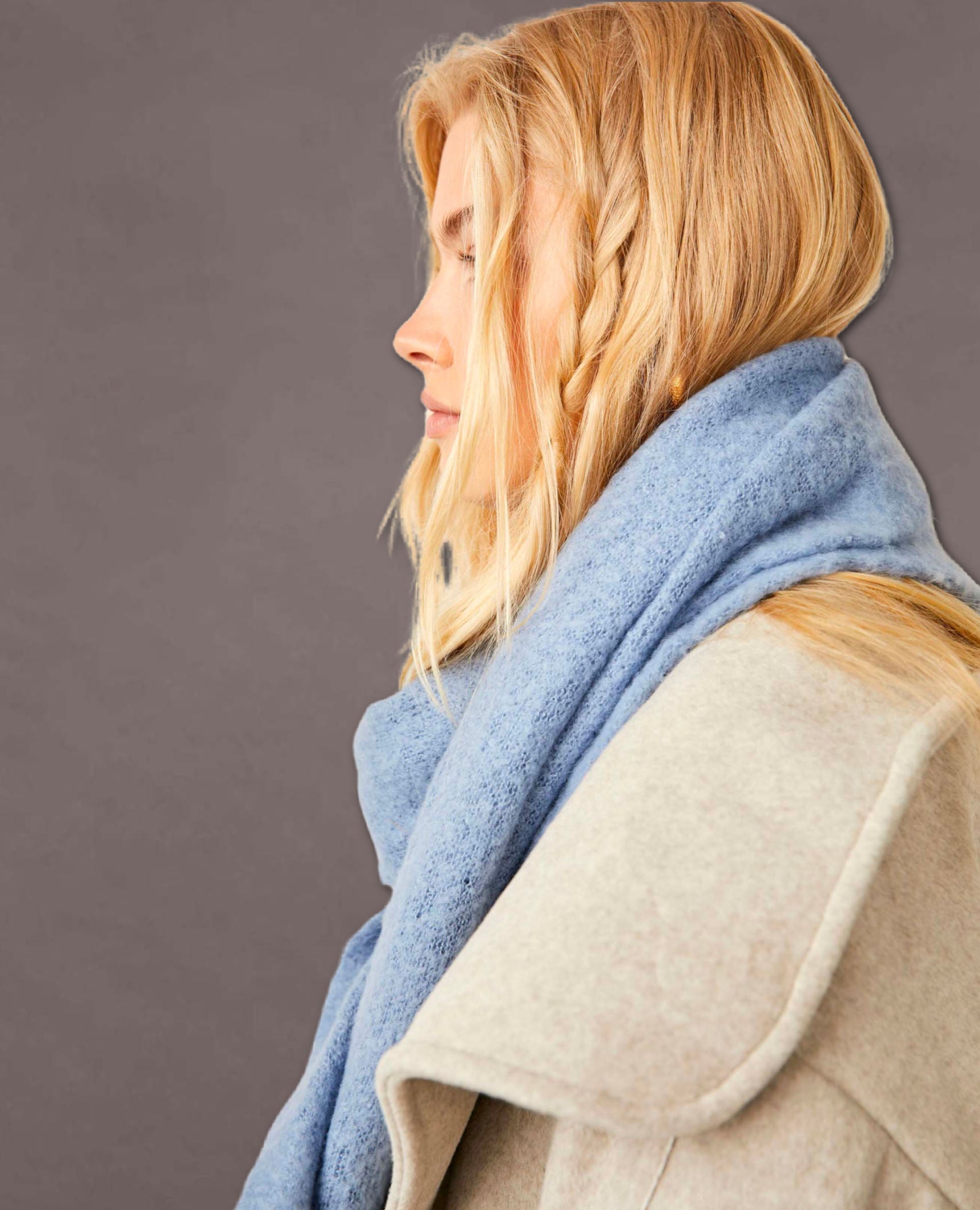 Recycled Scarf Slate Blue