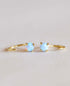 Opal Joy Huggies Gold Earrings