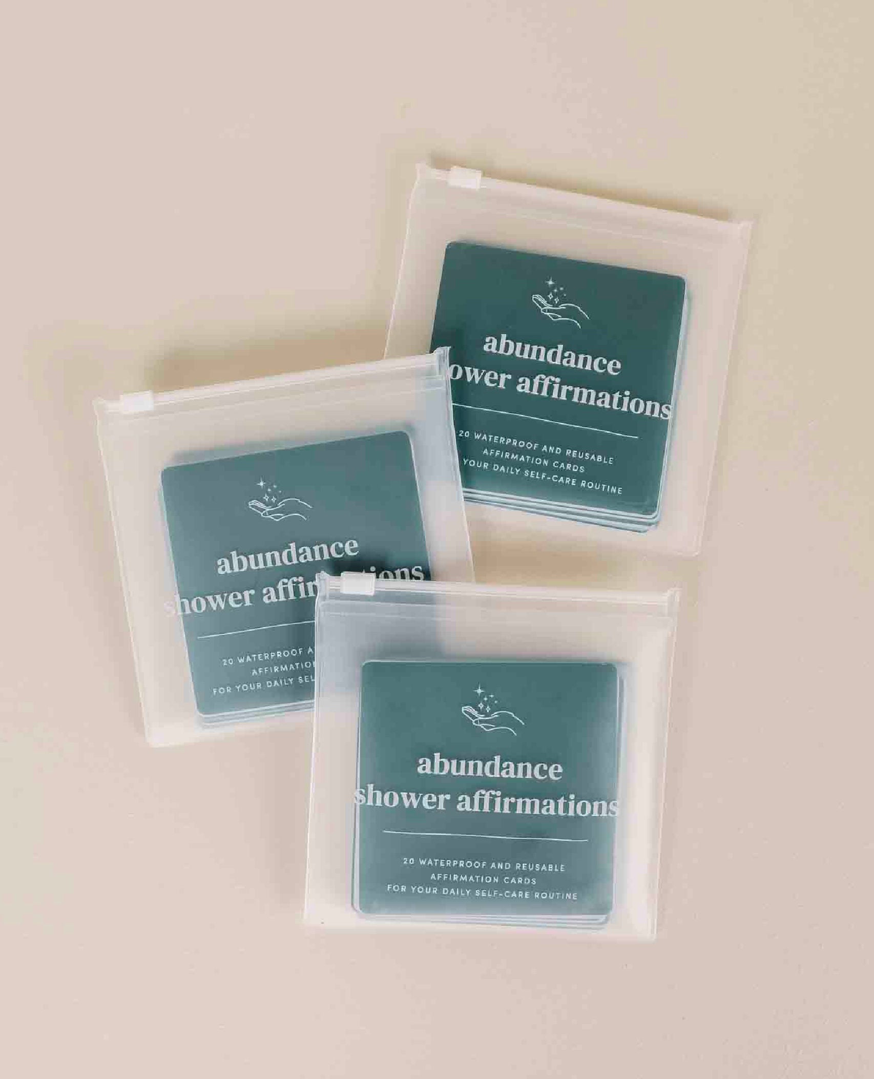 Abundance Shower Affirmation Cards