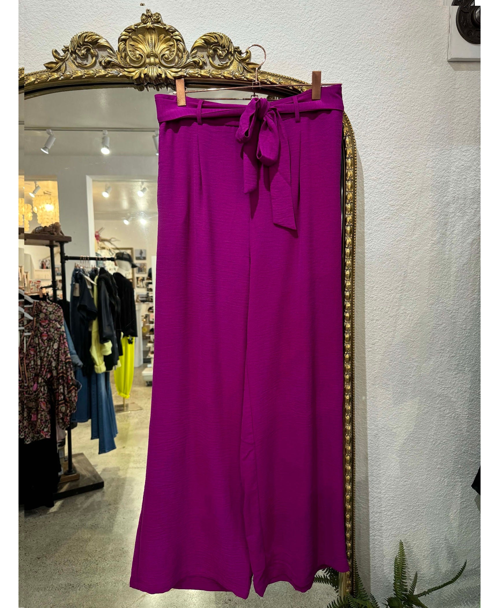 Ladies Woven Pant Purple Bougainvillier