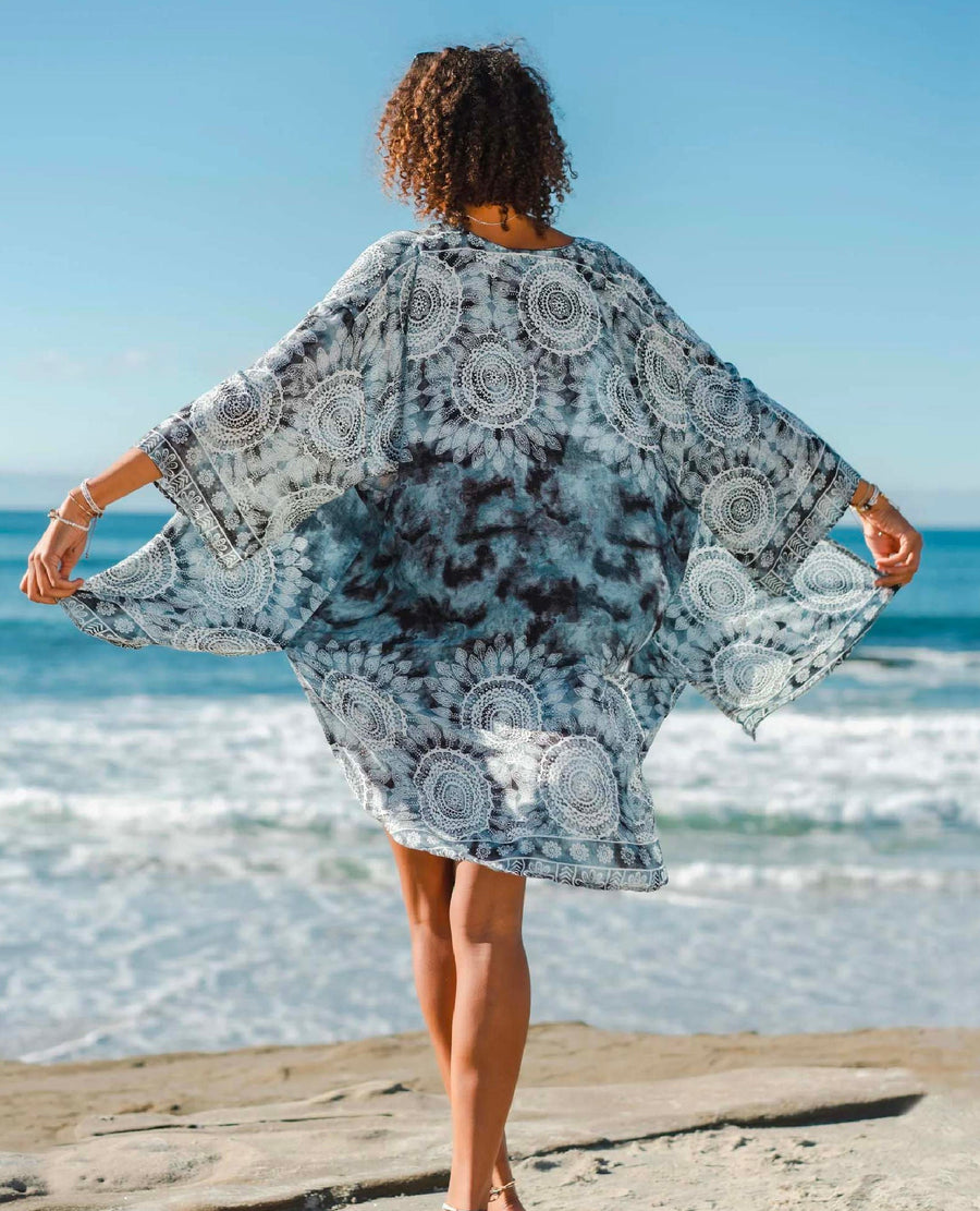 Restocked Santa Barbara Island Kimono Cover Up