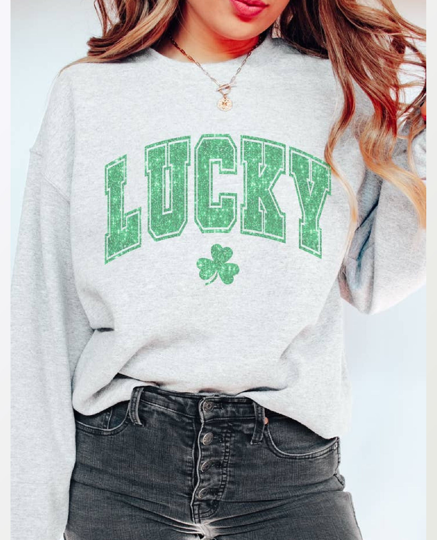 Lucky Clover Sweatshirt Heather Gray
