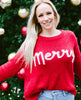 Merry Crew Holiday Red Sweater