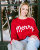 Merry Crew Holiday Red Sweater