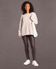 Maggie Long Sleeve Top Pale Heather