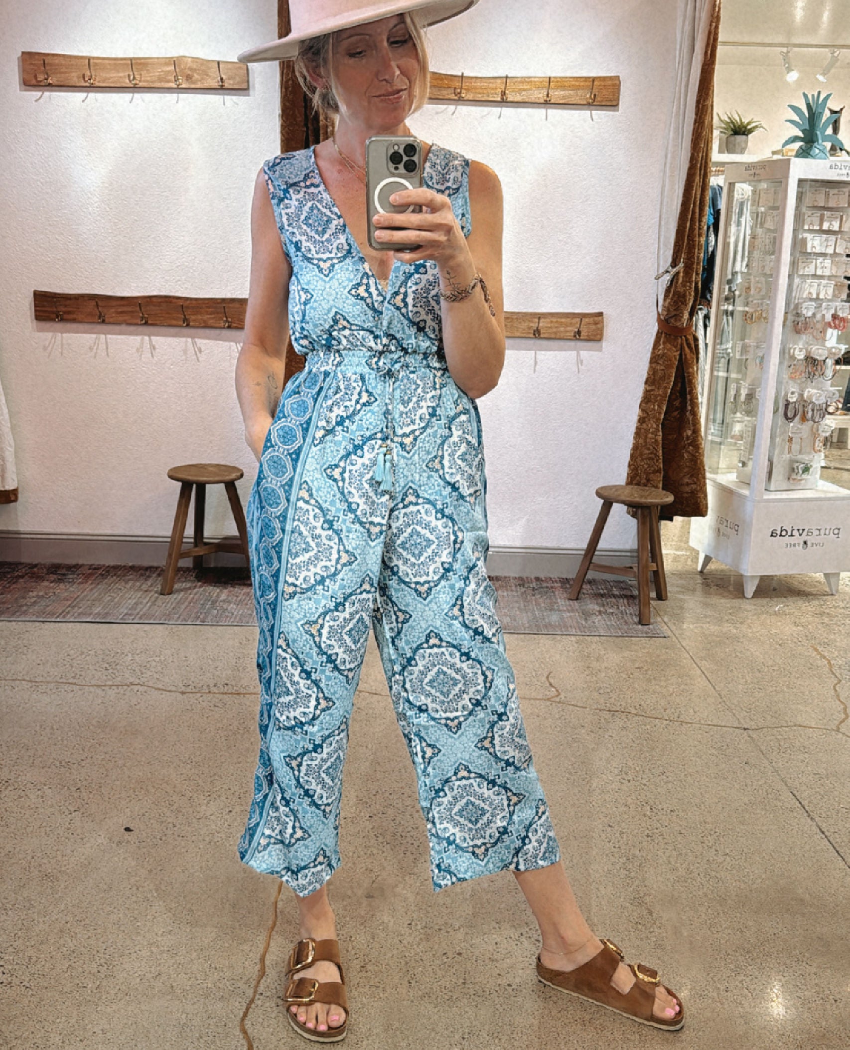Bali Blue Print Jumpsuit