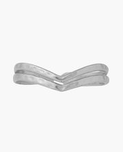 Chevron Silver Wave Toe Ring