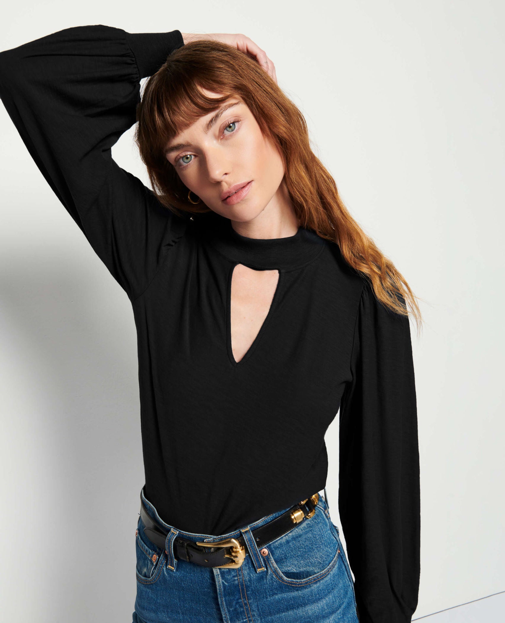Shelby Cut Out Tee Black