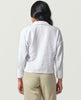 Poplin LS Twist Front White Shirt