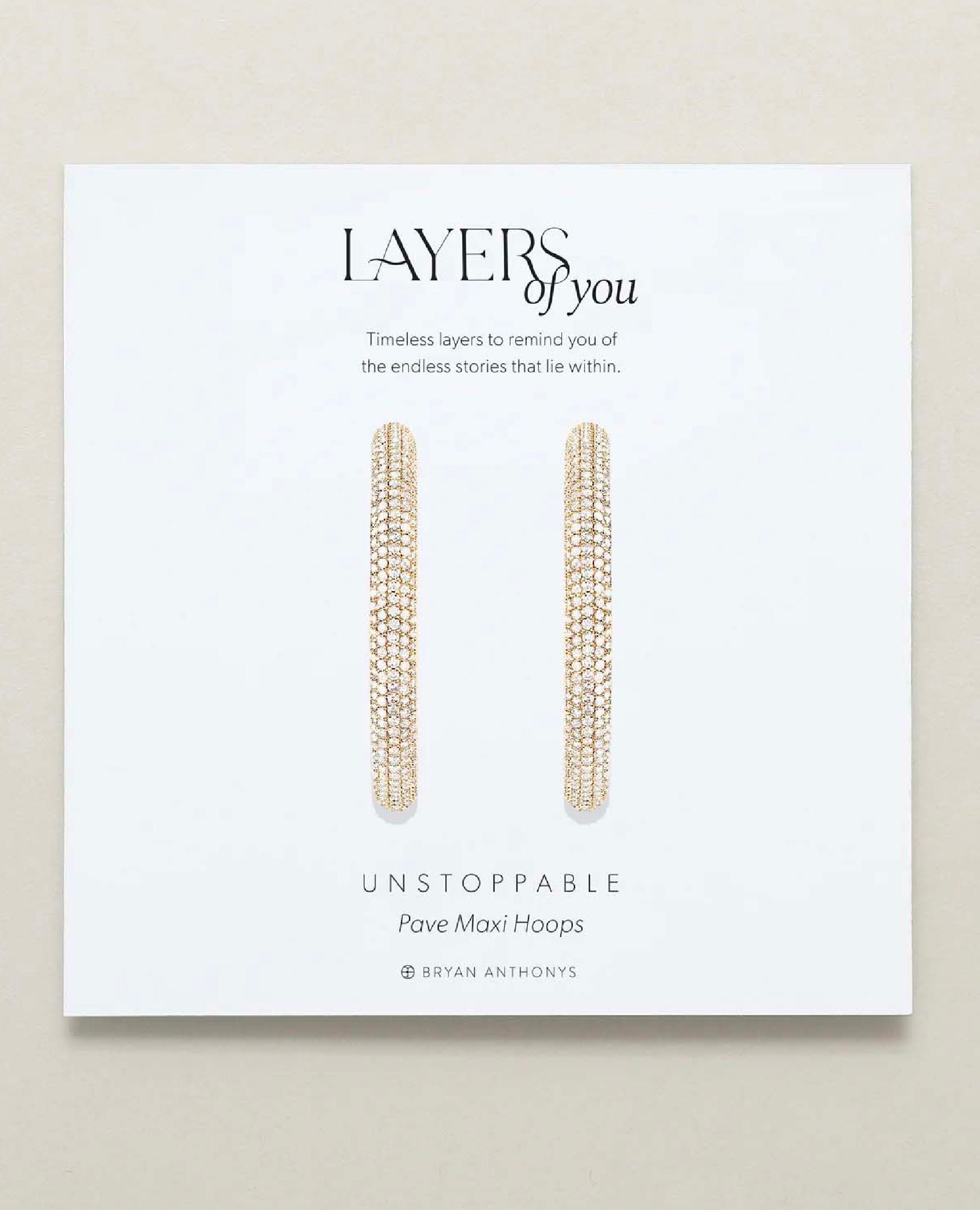 Unstoppable Pave Maxi Hoops