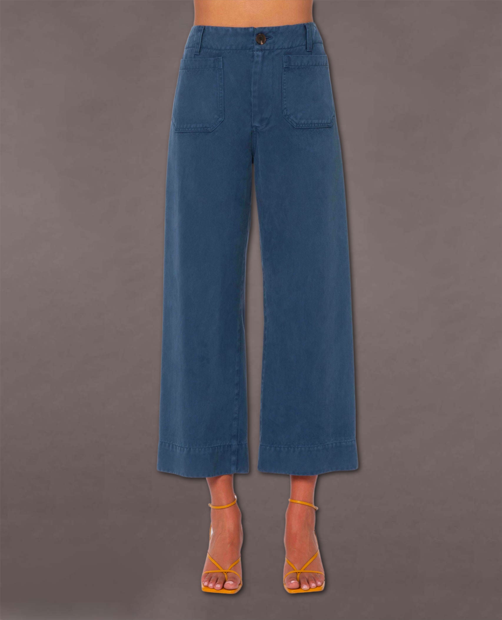 French Navy Alyx Wide Leg Crop Pant