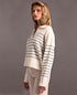 Collared Striped Amelia Ivory Sweater