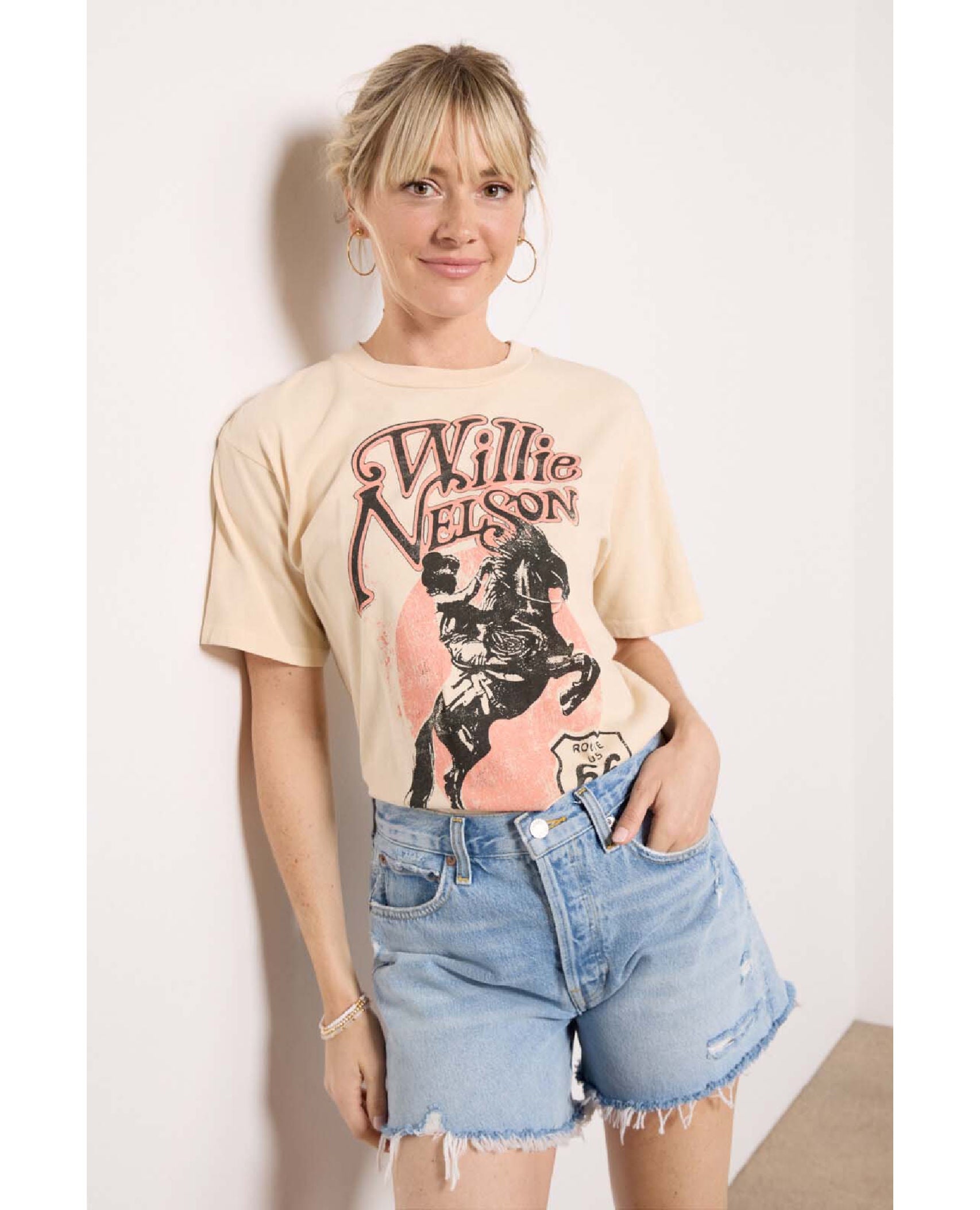 Willie Nelson On The Road Again Short Sleeve Tee