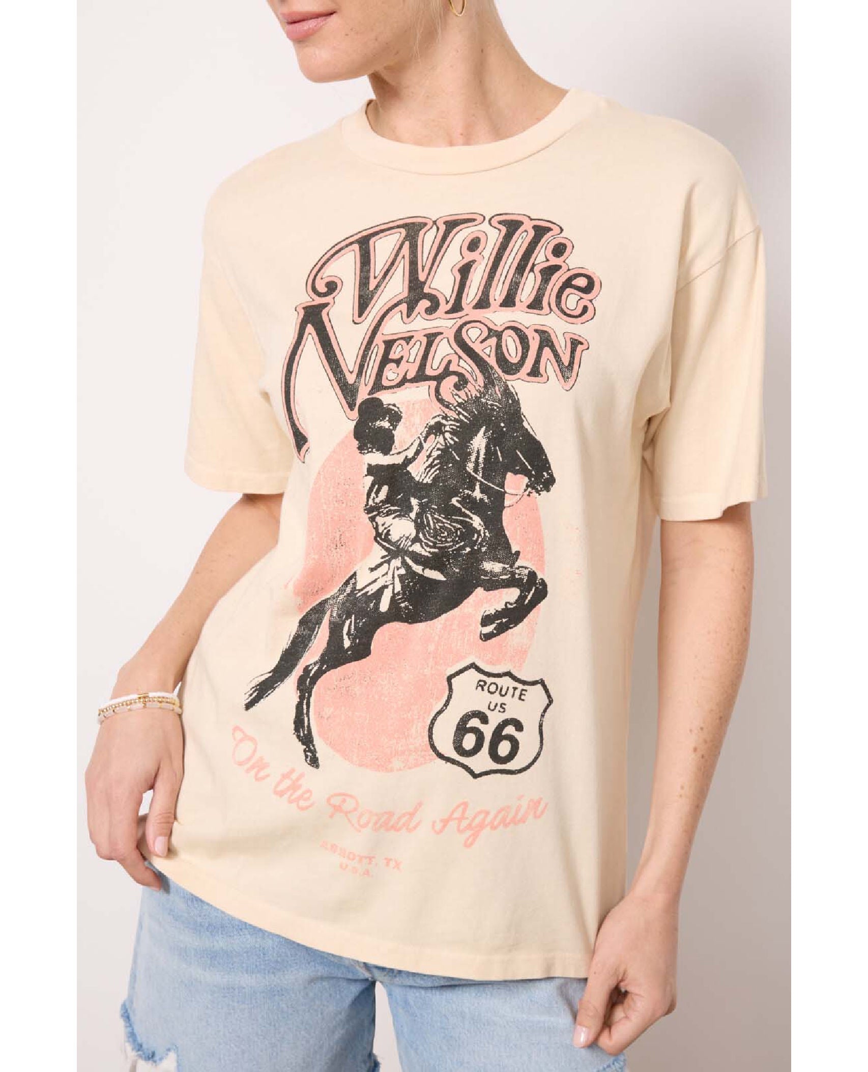 Willie Nelson On The Road Again Short Sleeve Tee