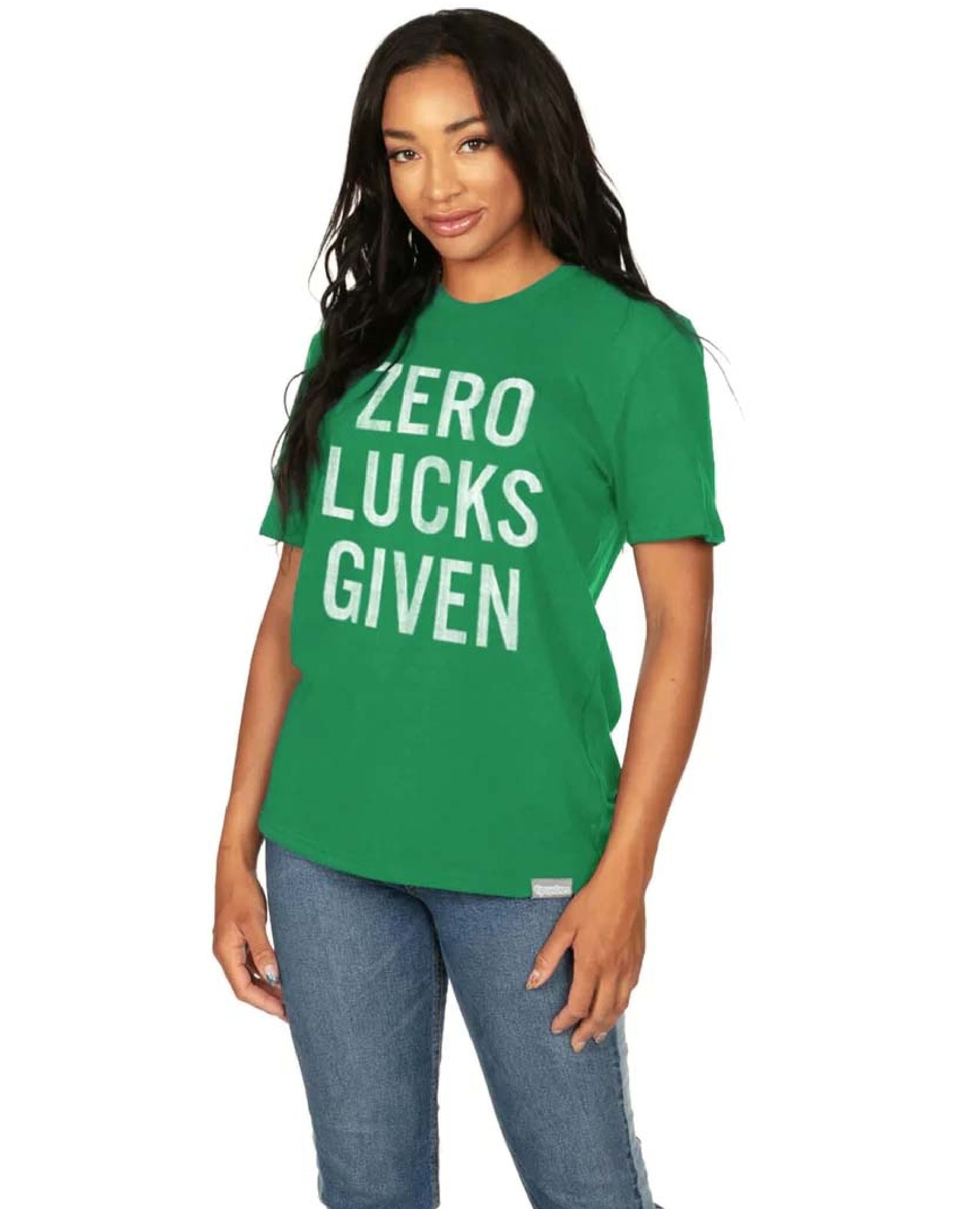 Zero Lucks Given Green Short Sleeve Tee Shirt