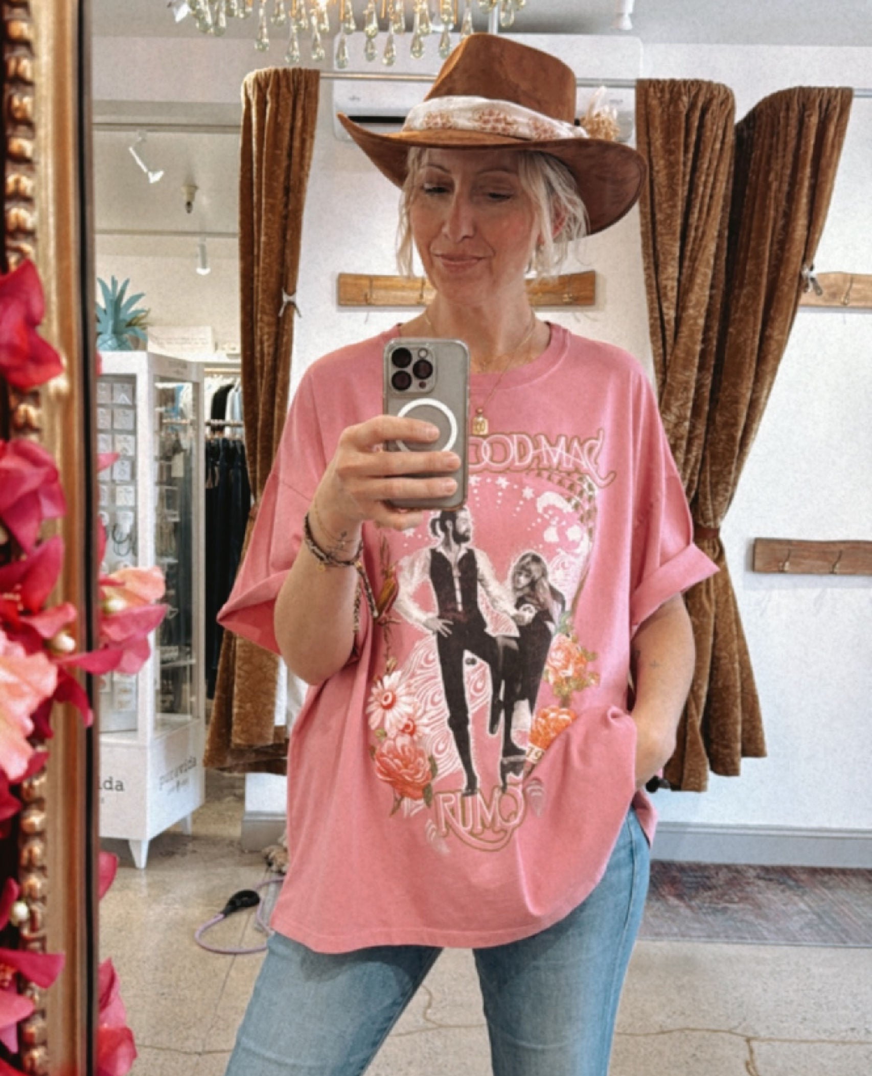 Fleetwood Mac Rumours One Size Tee Pink