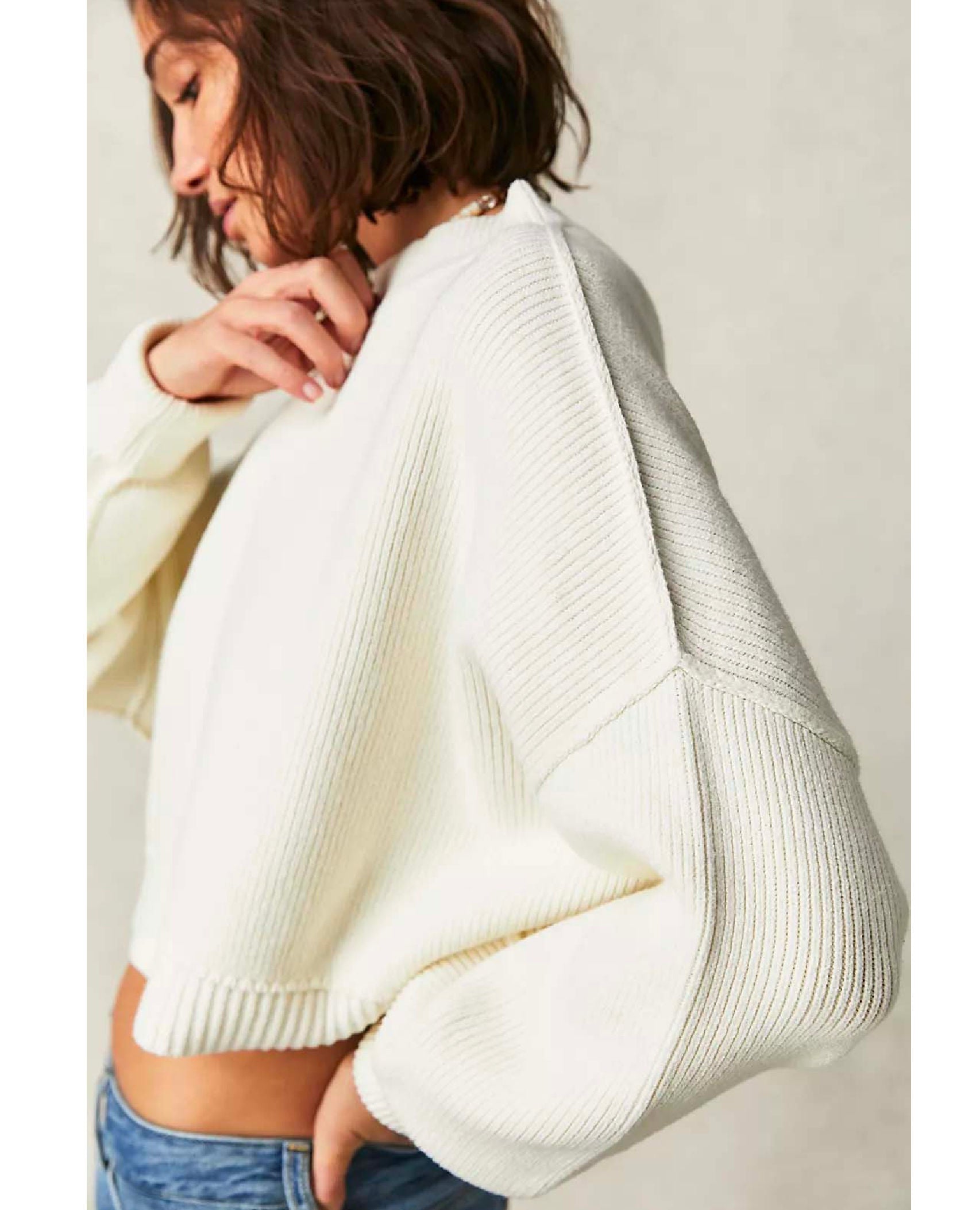 Easy Street Cropped Pullover Moonglow