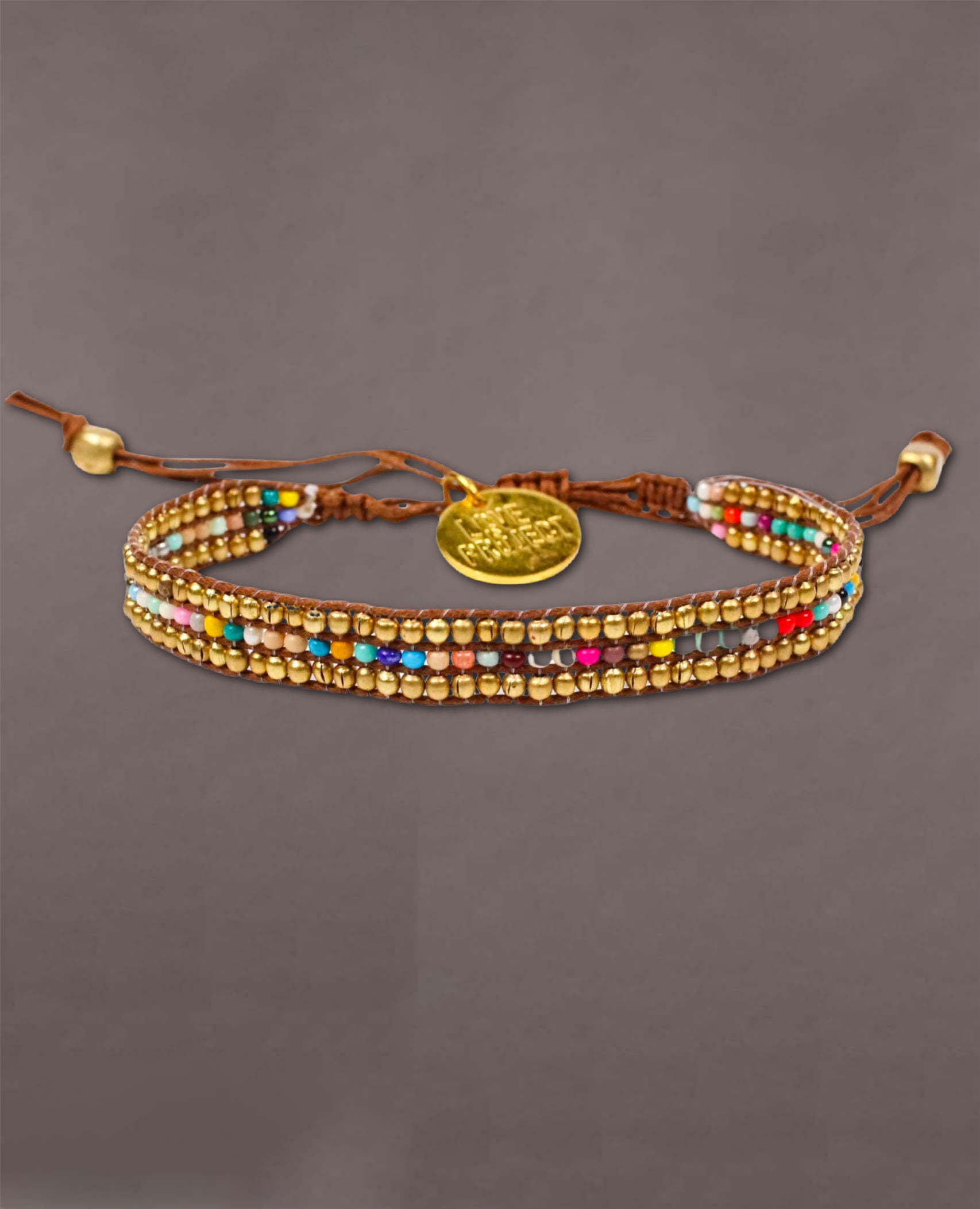 Skinny Gold Darjeeling Rainbow Bracelet
