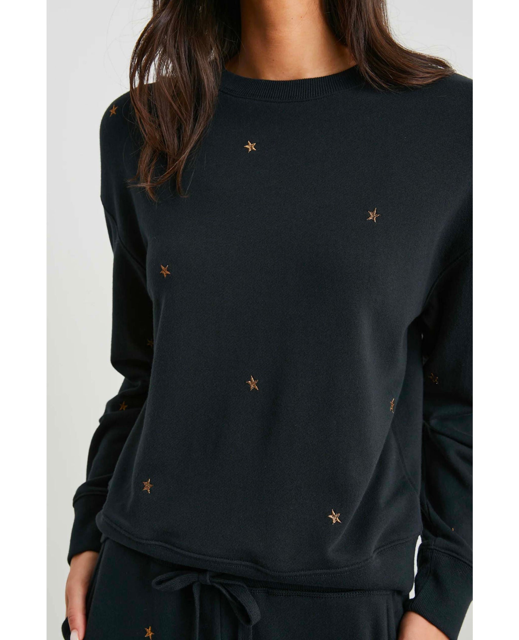 Ramona Bronze Star Embroidery Sweatshirt