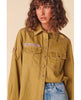 Foxglove Embroidered Shirt Olive