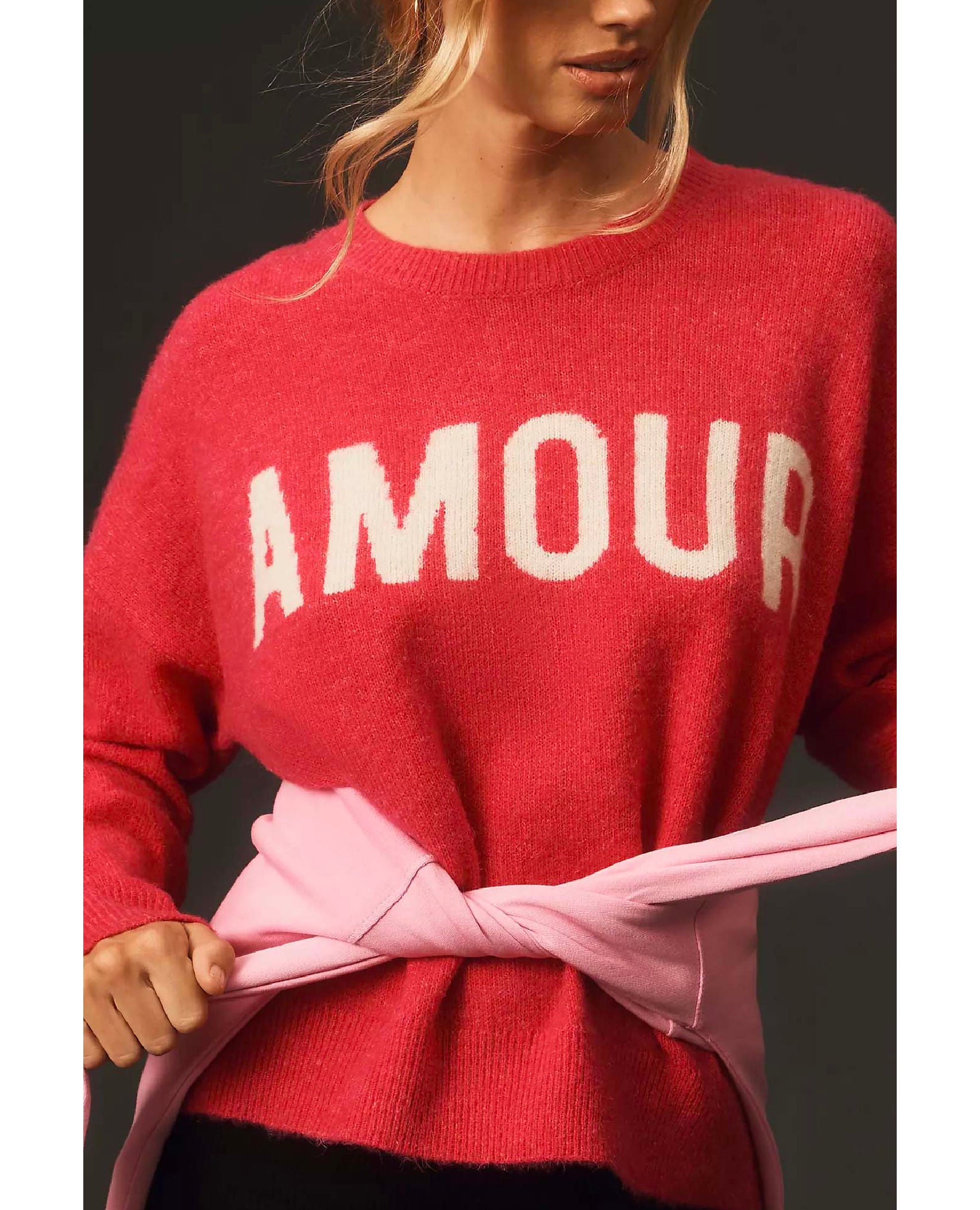Amour Oversized Sweater Cerise
