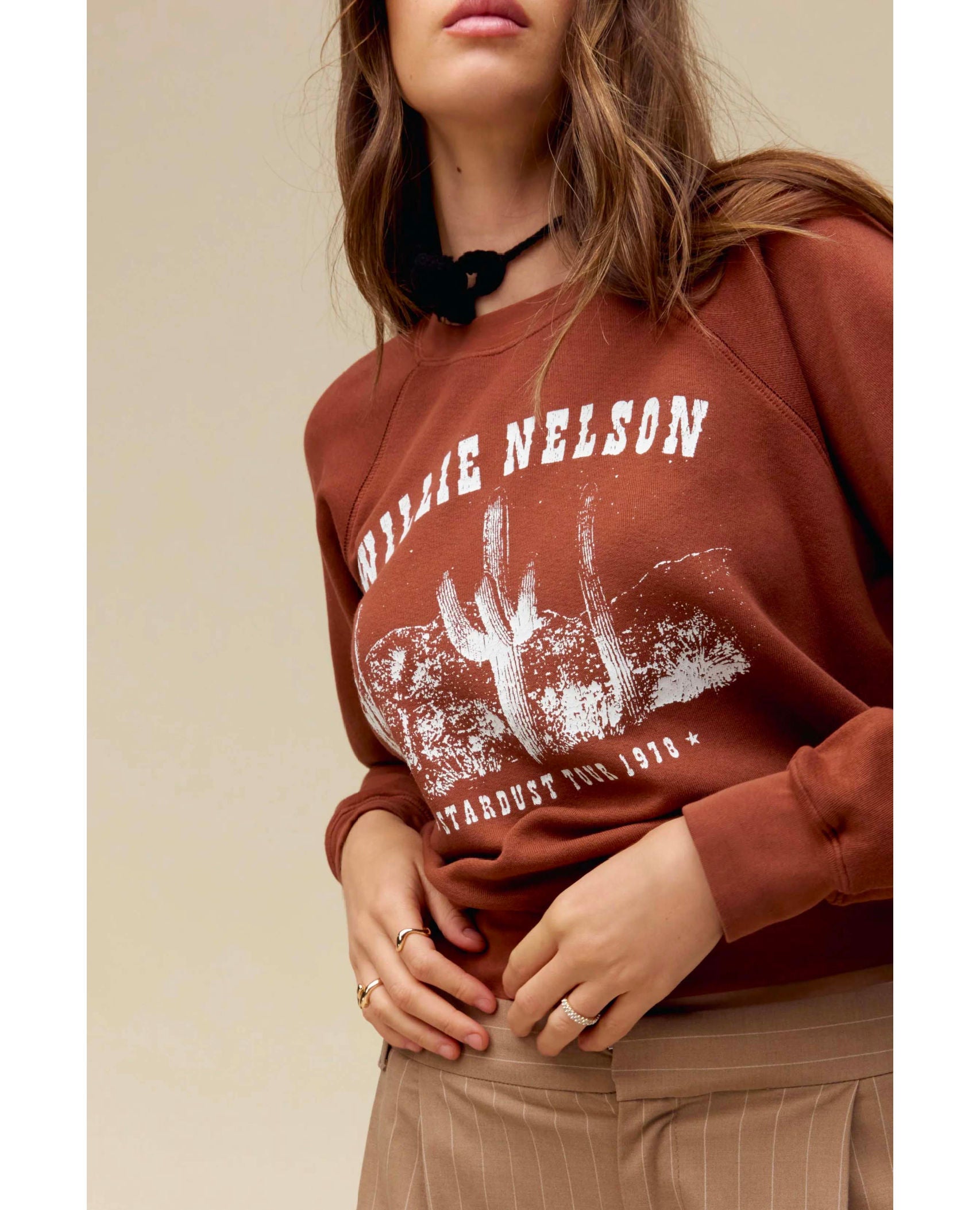 Willie Nelson Stardust Tour Raglan Crew Sweatshirt