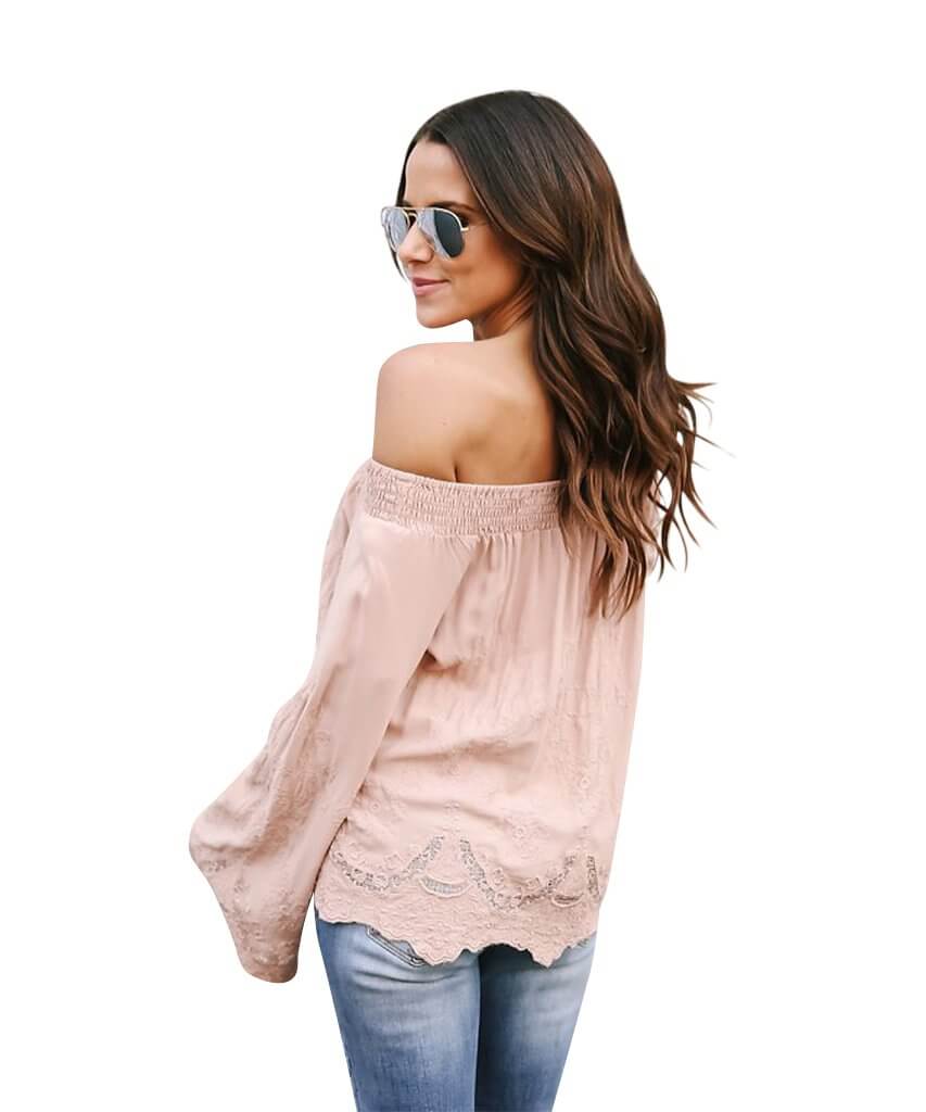 Off The Shoulder Embroidered Top