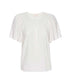 Acacia Smocked Flutter Sleeve Off White