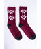 Snowflake Cranberry Socks