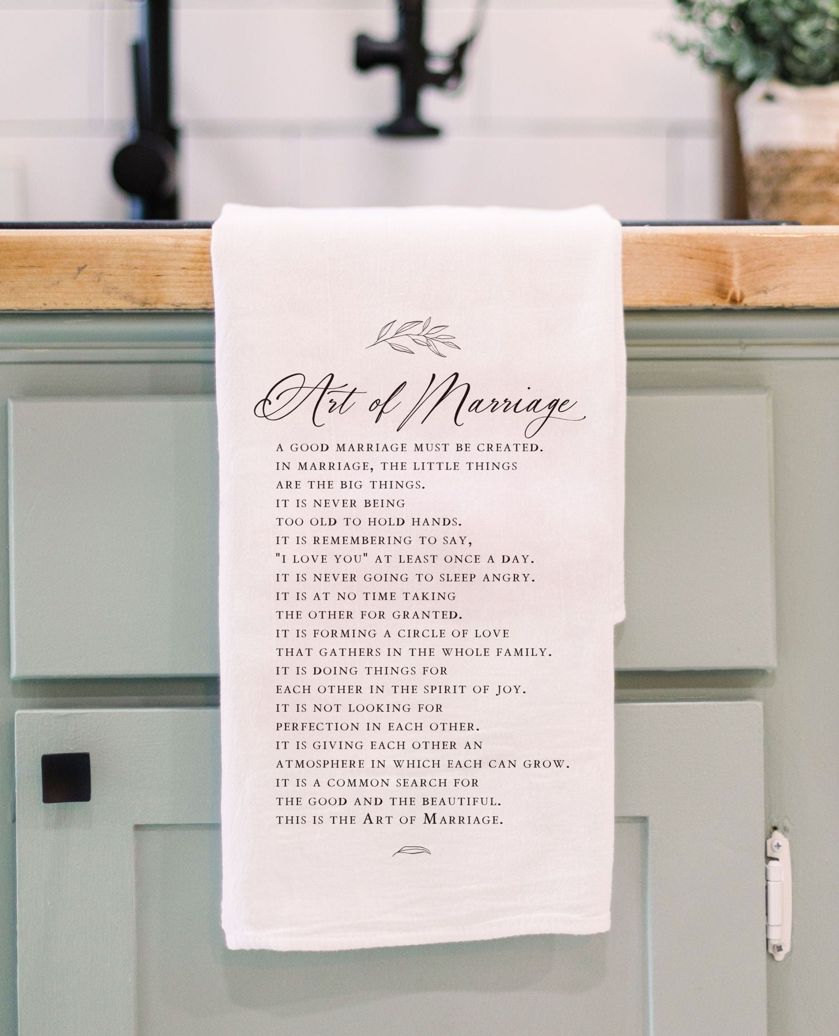 Art of Marriage Tea Towel