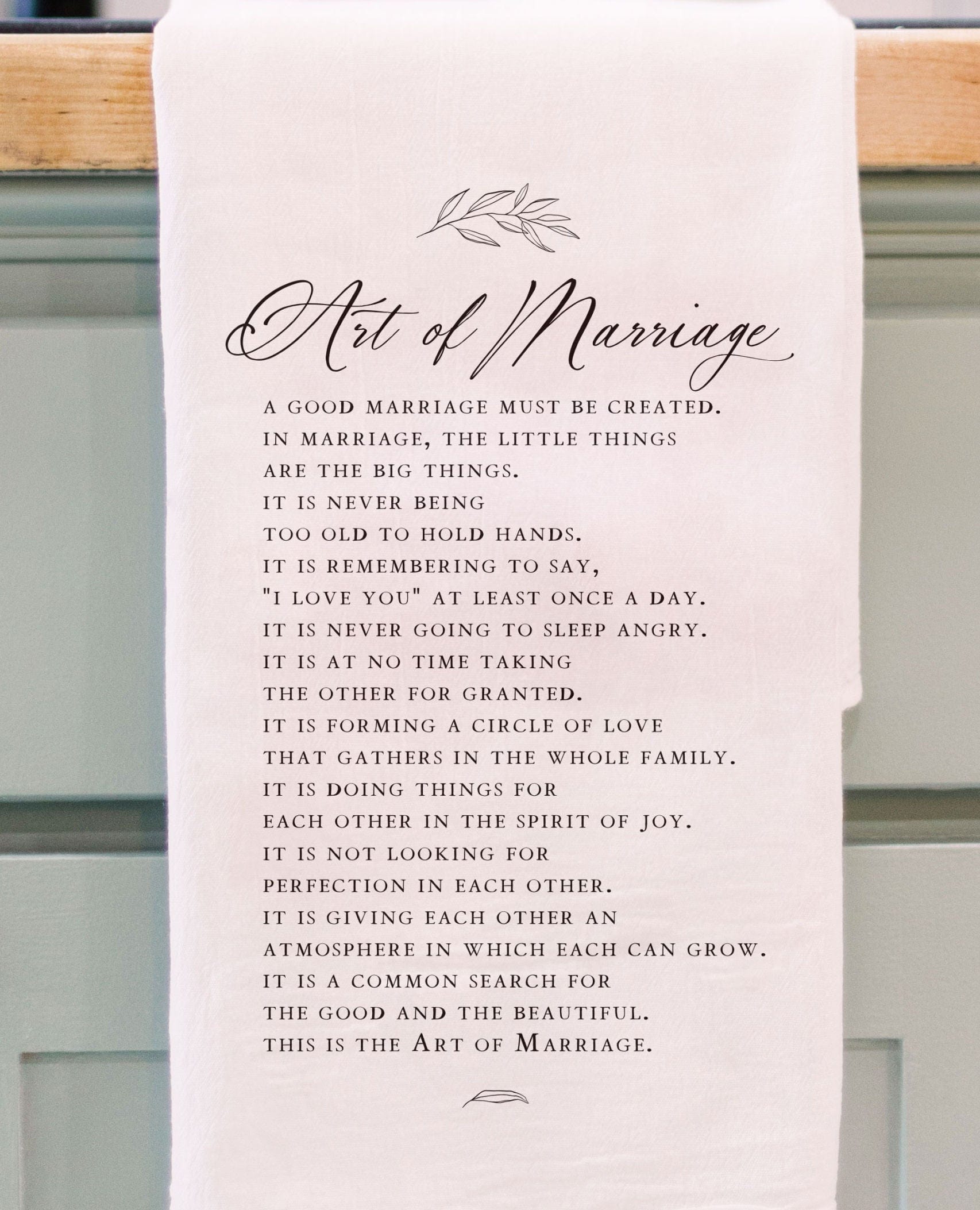 Art of Marriage Tea Towel
