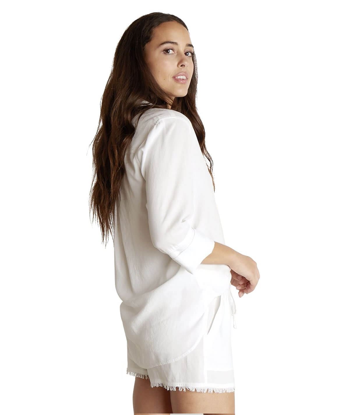Classic Button Down Roll Up Sleeve White *RESTOCKED BESTSELLER*