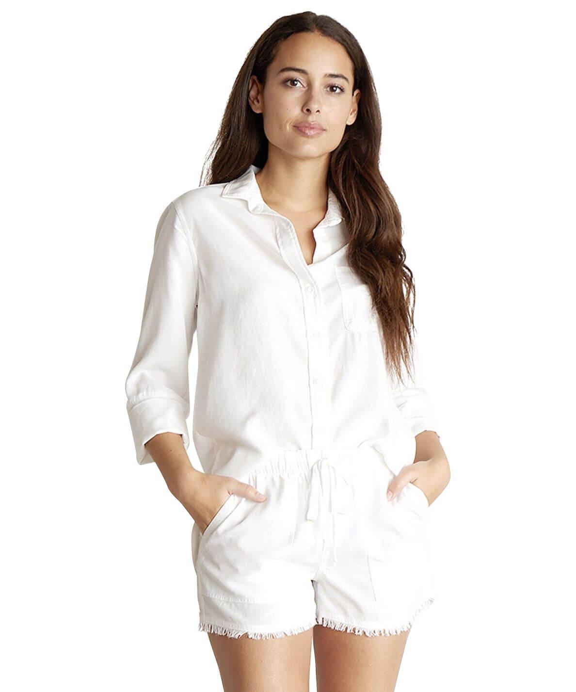 Classic Button Down Roll Up Sleeve White *RESTOCKED BESTSELLER*
